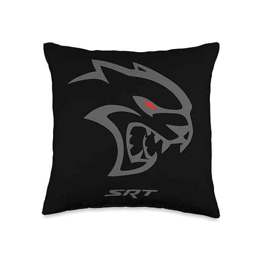 Dodge Hellcat Logo Throw Pillow - Image 1
