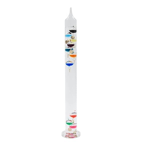 20.5inch Large Glass Galileo Thermometer with 10 Multi Colored Balls with Gold Tags from 60ºF to 96ºF Galileo Thermometer Gorgeous Gift for Family Friends Present Home Office Indoor and Outdoor Décor thumbnail 4