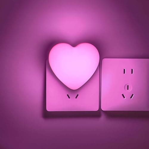 INZU Night Lights Plug into Wall, LED Night Light for Kids, Cute Nightlight with Auto Dusk to Dawn Sensor, LED Nightlight with Soft Warm Light for Bedroom, Nursery, Bathroom, Hallway (Pink) - Image 1
