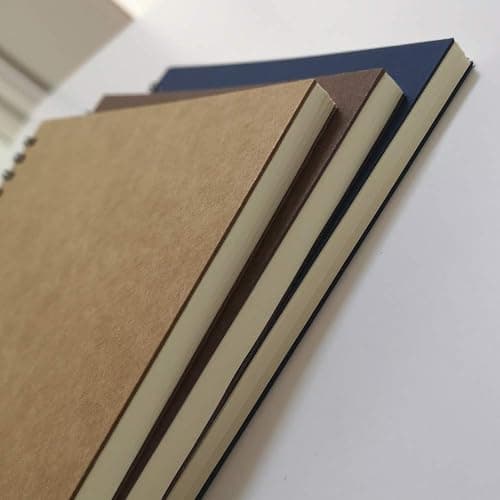 YUREE Spiral Notebook/Spiral Journal Lined, B5 Hard Kraft Cover Wire Bound Notebook Ruled, 70 Sheets (140 Pages), 10.5" x 7.3", 3 Notebooks Per Pack, Dark Brown/Blue/Brown thumbnail 4