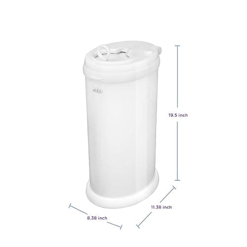 Ubbi Steel Diaper Pail, Odor Locking, No Special Bag Required, Award-Winning, Registry Must-Have, White thumbnail 5