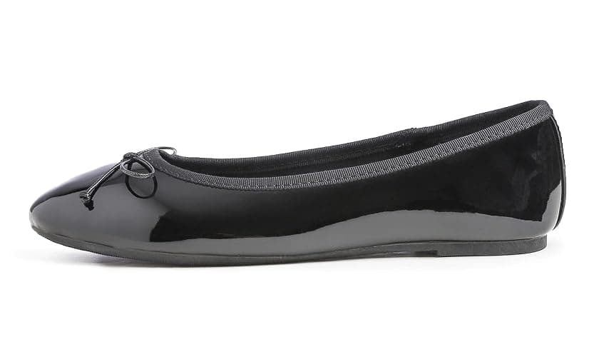FEVERSOLE Women's Macaroon Colorful Memory Foam Cushion Insock Patent Ballet Flat thumbnail 4