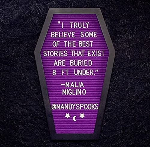 Nomnu Coffin Letter Board, Purple Goth Decor w/Bat Stickers, Spooky Emojis | Wood and Felt board 17x10.5 inches +650 characters 80+ spooky seasonal emojis, sawtooth hanger. Tabletop Stand thumbnail 4