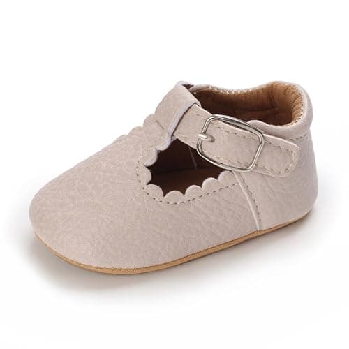 SABATUTU Infant Baby Girls Princess Wedding Dress Mary Jane Flats,Toddler Soft Sole Prewalker Sparkly Lightweight Shoes thumbnail 2
