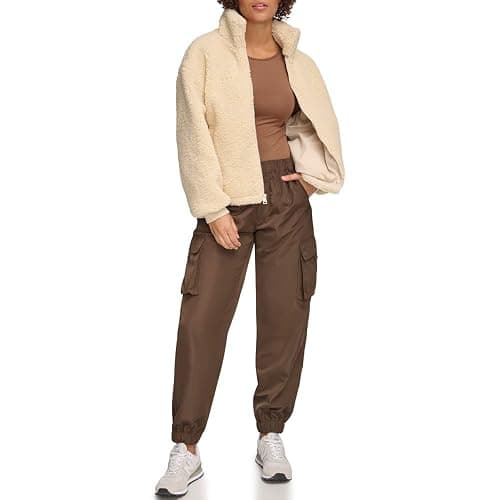 Levi's womens Zip Up Sherpa Teddy Jacket (Standard & Plus Sizes) thumbnail 2