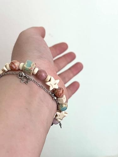 Tyadorw Y2k Star Beaded Bracelets Kawaii Double Layer Bracelet for Women Trendy Fairycore Jewelry Fairy Grunge Accessories thumbnail 4