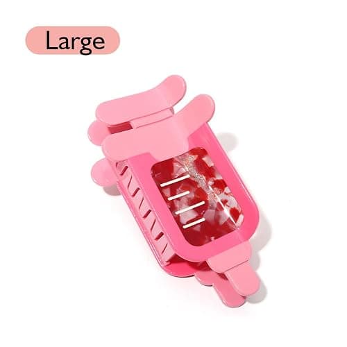 Large Pink Syringe Design Hair Claw Clip for Women Girls Gift Birthday 4.13 x 2.04 inches, Acetate Material thumbnail 7