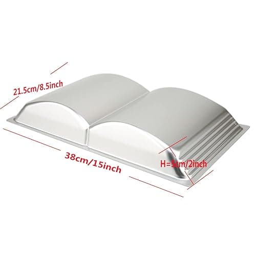 Pormasbenzer Aluminum Book Shaped Cake Pan Mould Birthday Cake Pan Bakeware Baking Mold Pastry Mould thumbnail 3