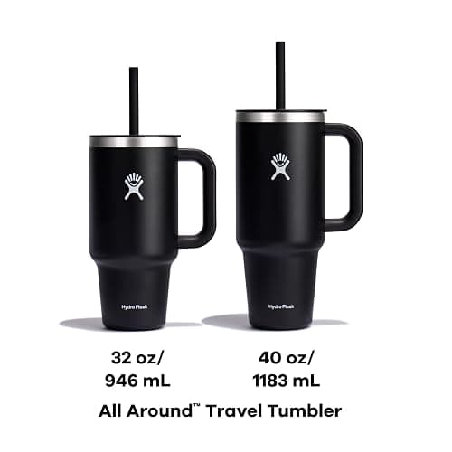 Hydro Flask Travel Tumbler with Handle, Lid and Straw - Insulated Stainless Steel in 40 Oz Trillium thumbnail 9