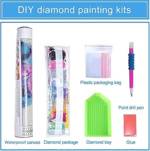 ajepon Cute Diamond Painting Kits for Adults - Diamond Art Kits for Cartoon, Cup Gem Art Kits for Adults for Gift Home Wall Decor (12x16inch) thumbnail 6