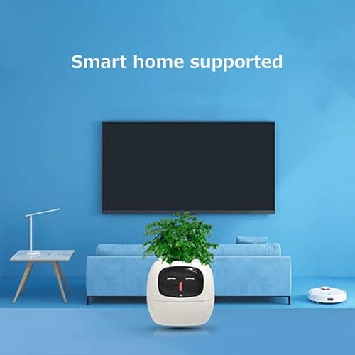 TPHRAVAL Intelligent Flower Pot, Electronic Bud, Maintenance Plant Assistant, Fun Interactive Flower Pot, Indoor Green Planting Monitoring, LCD Screen Display, Cell Phone APP Connection (White) - White thumbnail 5