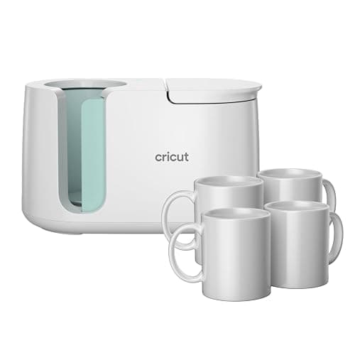 Cricut Mug Press + 4 Blank Mugs (12oz each) - Image 1