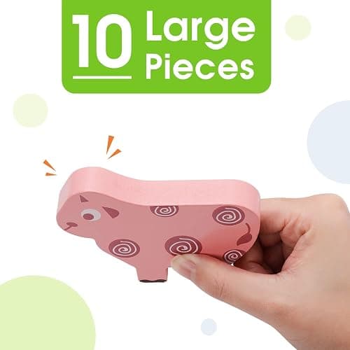 Montessori Toys for 2 3 4 Year Old Boys & Girls, Wooden Animal Stacking Blocks for Toddlers 1-3 – Building Blocks Game Stacking & Sorting Toys Ages 2-4 Toddler Birthday Gifts thumbnail 5