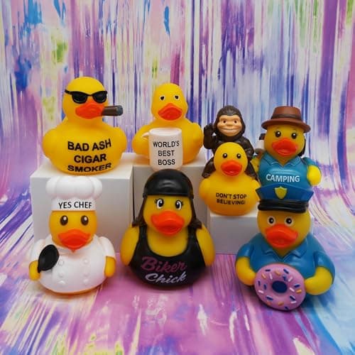 GOOFBALLS Funny Rubber Duck – Hilarious Decorative Duck for Bathroom, Jeep, Desk, or Gag Gift – Quirky Collectible with Sarcastic Quote – Great Gift for Adults, Coworkers, or Friends-Cop Donut thumbnail 6