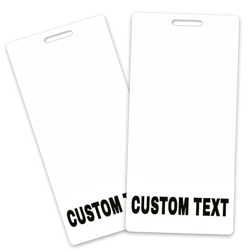 Custom Badge Buddy - Personalized Print Badge Buddy - Vertical - Print On Both Sides with Border - Durable and Water Resistant Ideal for Teachers, Nurses, Doctors, Security, Visitor, Healthcare - Image 1