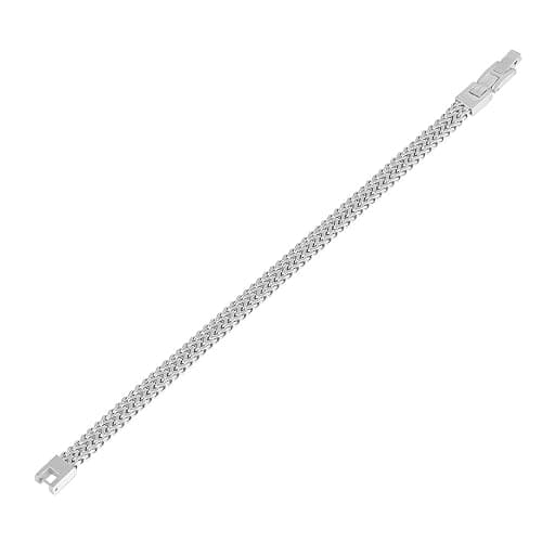 Geoffrey Beene Men’s Stainless Steel Double Franco Chain Bracelet with Extension thumbnail 3