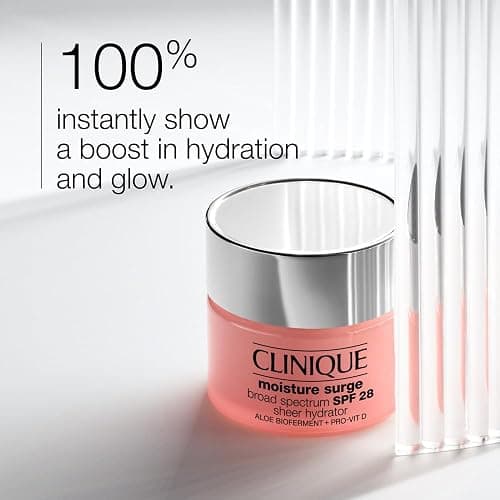 Clinique Moisture Surge Broad Spectrum SPF 28 Sheer Hydrator Face Moisturizer With SPF, Hyaluronic Acid, Aloe Bioferment + Provitamin D | Hydrating + Sun Protection thumbnail 2