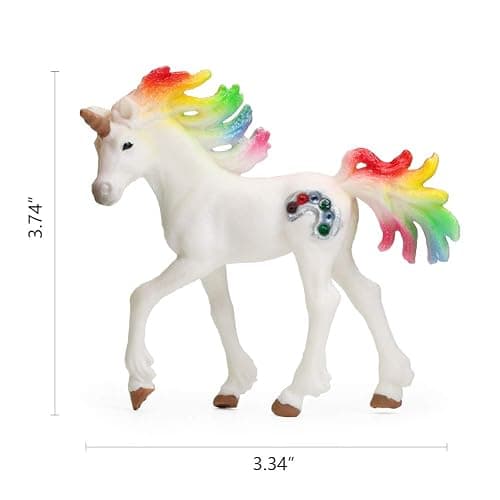 UANDME 8pcs Unicorn Toy Figurine Set Unicorn Cake Toppers for Party, Birthday, Imaginative Toy Gift for Kids thumbnail 9