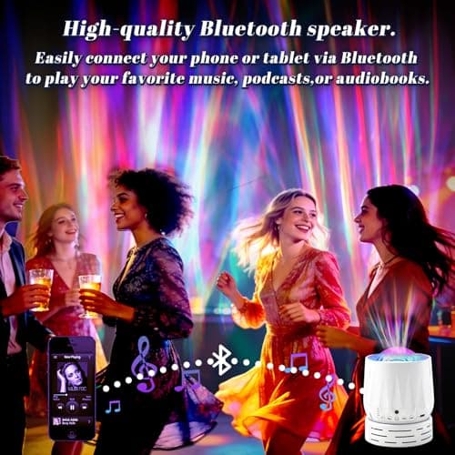 Northern Lights Projector Galaxy Projector,with Bluetooth Speaker and White Noise Star Projector, 4 Aurora Color Combinations Remote Ambient,Galaxy Light for Bedroom and Living Room Night Light thumbnail 6