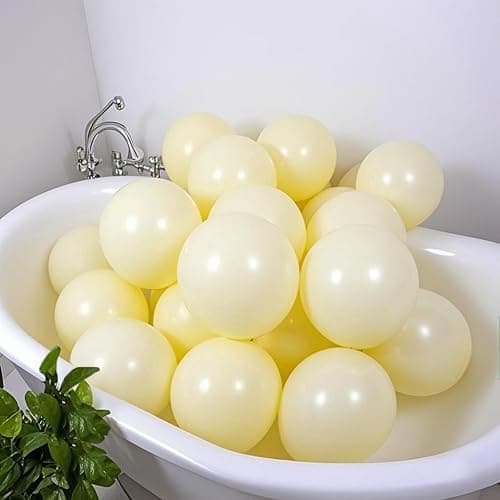 IXVAN Pastel Yellow Balloons 145pcs Different Sizes 18 12 10 5 Inches Light Yellow Latex Balloon Garland Arch for Birthday Baby Shower Wedding Anniversary Graduation Party Decorations thumbnail 5