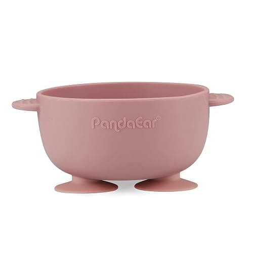 PandaEar 3 Pack Baby Suction Bowls with 3 Spoons, Stay Put Silicone Food Bowl Babies Led Weaning Supplies for Kids Toddlers, BPA-Free, Pink Linen | Non-Slip Stay Put Bowls & Soft Silicone First Stage Spoons for Toddlers, BPA-Free Baby Led Weaning Set, Pink Rose Linen thumbnail 6