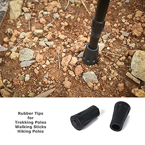 Walking Stick Tips Rubber 4pcs Trekking Pole Tips Replacement- Rubber Feet for Hiking Poles, Walking Sticks, Trekking Poles | Rubber Tip for Walking Sticks Hiking Trekking Poles Boot Tips Rubber Feet thumbnail 6
