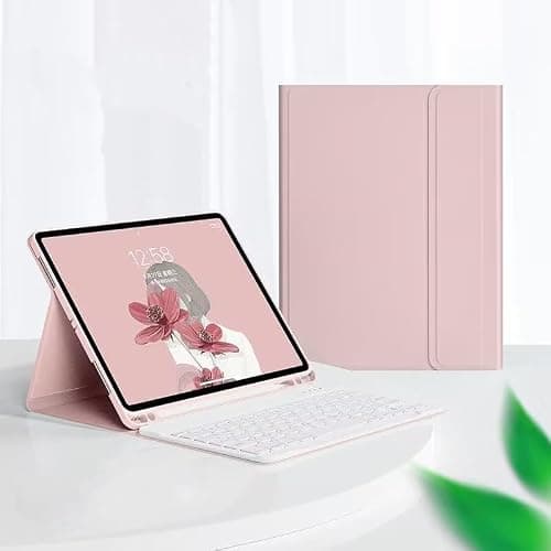 Disonbeir Backlit Keyboard Case for iPad 11th Gen A16 11 inch/iPad 10th Generation 10.9 inch Case with Colorful RGB Backlight Magnetic Detachable Keyboard Cute Candy Color,Pink+White thumbnail 7