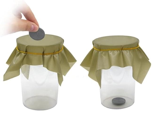 MOMOMAGE 5 Pcs Coin Through A sheet of Rubber Coin into Cup Comedy Magic Tricks Close up Magic Gimmick Props for Magicans - Image 1