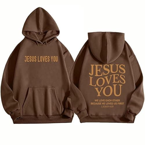 SUNOWE Jesus Loves You Hoodie Christian Jesus Saves Faith Sweatshirt Man Woman Pullover Tops Streetwear Gift - Image 1