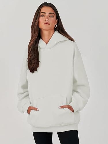Lynkiss Women's Oversized Hoodies Long Sleeve Solid Heavy Pullover Tops Loose Sweatshirt with Pocket thumbnail 2