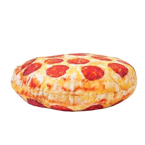 Maozcq Pizza Shaped Pillow Funny 3D Giant Round Food Plush Stuffed Pillow Novelty Throw Cushion Stuffed Animal Toy 16" thumbnail 5