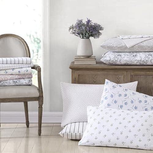 Stone Cottage - Queen Sheets, Cotton Percale Bedding Set, Crisp & Cool Ideal Bedding Set (Mae, Queen) thumbnail 9