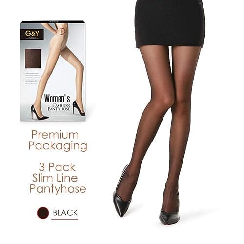 G&Y 3 Pairs Women's Sheer Tights - 20D Control Top Pantyhose with Reinforced Toes thumbnail 4