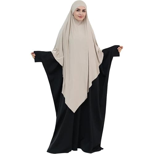 khalat Muslim Stretch Hijab Solid Color Full Cover Hijab for Women V-shaped Fashion Daily Prayer Hijab thumbnail 4