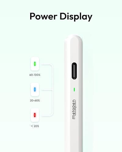 Metapen Pencil Air8 for Apple iPad 2018-2025, 10 Min Faster Charge, Palm Rejection Stylus Pen for iPad a16/11/10/9/8/7/6th Gen, Pro 12.9/11/13-inch M4, Air 3/4/5/M2/M3, Mini 5/6th thumbnail 8