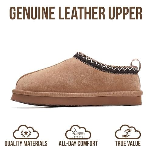 Project Cloud 100% Genuine Leather Womens Slippers with Genuine Australian Shearling Fur Lining Slippers for Women - Non-Slip EVA with Memory Foam Fuzzy Slippers Women Footwear (Nerita) thumbnail 3