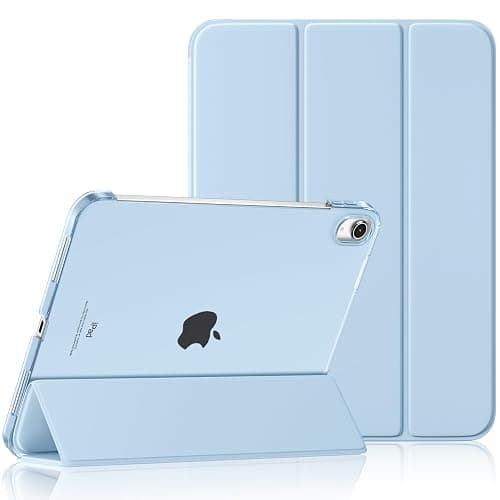 Maledan Case for iPad A16 11th/10th Generation (2025 11 Inch/2022 10.9 Inch), Slim Lightweight Translucent PC Back Stand Shockproof Protective Cover for iPad 10 11, Auto Sleep/Wake, Light Blue - Image 1