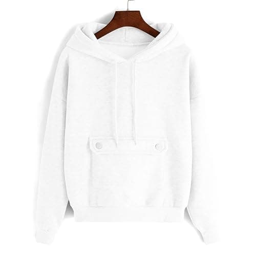 dyiozbga Y2K Plus Size Hoodies for Women,Solid Color Long Sleeve Comfy Casual Basic Pullover,Fall Loose Sweatshirts with Hood thumbnail 3