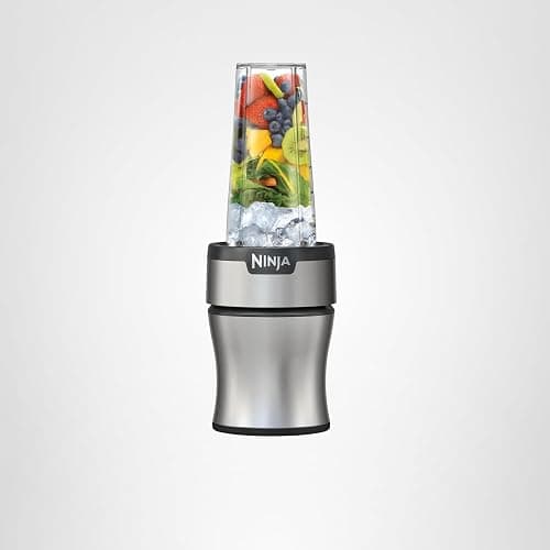 Ninja Nutri-Plus Personal Blender, 900PW, (3) 20oz Cups, Silver, BN301 | 900-peak-watt push-to-blend motor for smoothies & sauces. (3) 20-oz cups, 2 spout lids & storage lid. Dishwasher safe. thumbnail 10