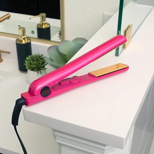 CHI Tourmaline Ceramic Flat Iron Hair Straightener 1", Professional Hair Styling Tool for Silky Smooth Hair, Frizz Control & Curling, Pure Pink 1" Plates thumbnail 4