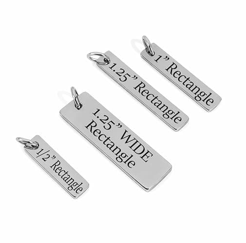 Personalized Engraved Charms for Jewelry – Custom Name Pendant | Silver, Gold, Rose Gold, Multiple Shapes thumbnail 2