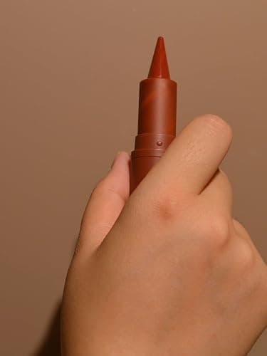 3Pcs 2-in-1 Gradient Lip Liner and Lipstick Lip Combo Set - Coffee Bean & Mulberry & Dark Colors Achieve Flawless Contour and Gradual Ombre Effect Crayon Form Cone Tip, Dark Brown Black Lip Liner Set thumbnail 6