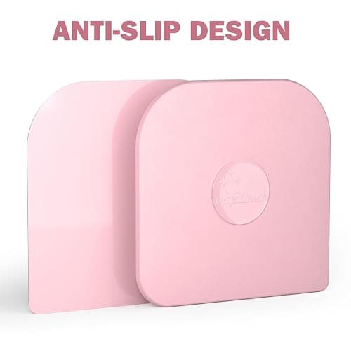 Pan Scraper, 5 Pcs Pot Scraper Plastic, Pot Scraper Non Scratch for Cast Iron, Pot and Pan Cleaning, Sturdy Scraper Kitchen Tool, Pink thumbnail 2
