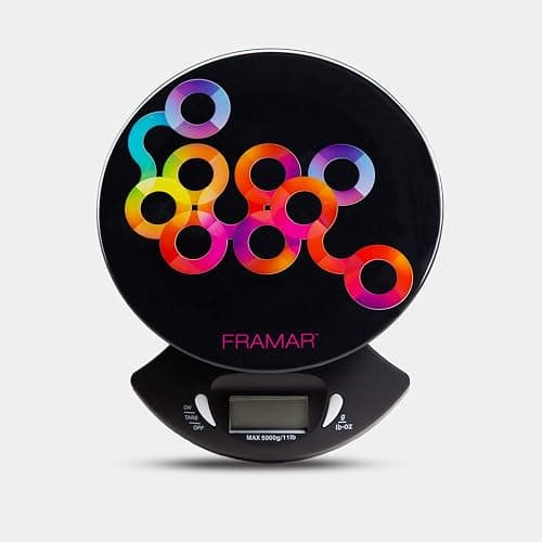 FRAMAR Hair Color Scale for Hair Salon - Digital Scale for Hair Color, for Kitchen, Food, Stylist, Easy to Clean, Accurate - Elegant Black thumbnail 2