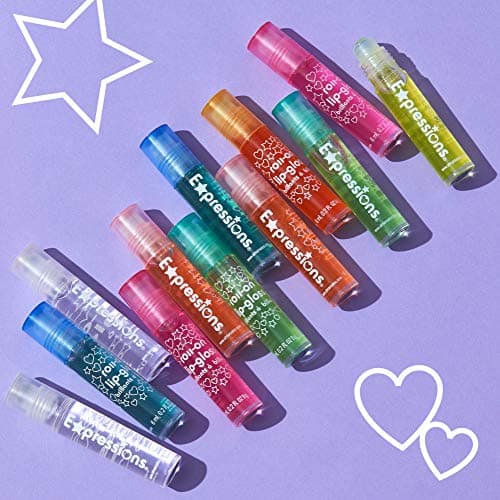 12pc Roll-On Lip Gloss Set with Carrying Case - Fruity Non-Toxic Glossy thumbnail 5