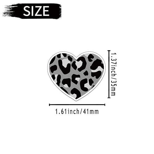 6 Pcs Heart Air Vent Clips, Cute Heart Cars Air Fresheners Vents Clips Funny Cars Diffuser Vent Clips Car Interior Decor Charm Cute Car Accessories Decoration for Women Automotive (Leopard Texture) thumbnail 6