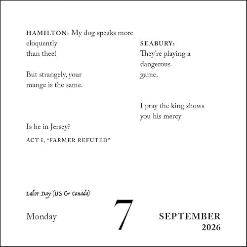 Hamilton 2026 Day-to-Day Calendar: An American Musical thumbnail 5