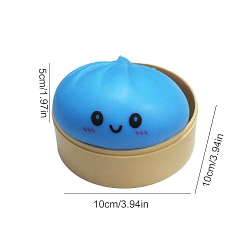 Dumpling Squishies, Glitter Dumpling Mystery Box, Colorful Dumplings Stress Balls Fidget Sensory Toy, Easter Basket Stuffers, Stocking Stuffers with Food Steamer Stretchy Desk Toys thumbnail 3