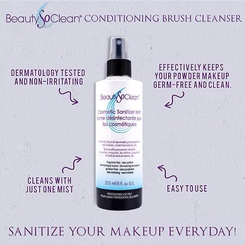 Beautysoclean Cosmetic Sanitizer Mist - (8.0 oz.) Makeup Sanitizing Spray for Powder-based Makeup Palettes & Pressed Cream Foundations, Bronzers, Concealers, Blushes, Eyeshadows. thumbnail 4