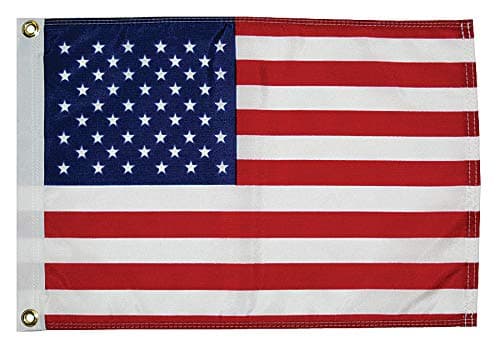 Taylor Made 50 Star U.S. Flag for Boats, 12" x 18", Brass Grommets, Water Repellent 200 Denier Nylon, American Made, Reinforced Heading - 2020109156 thumbnail 2